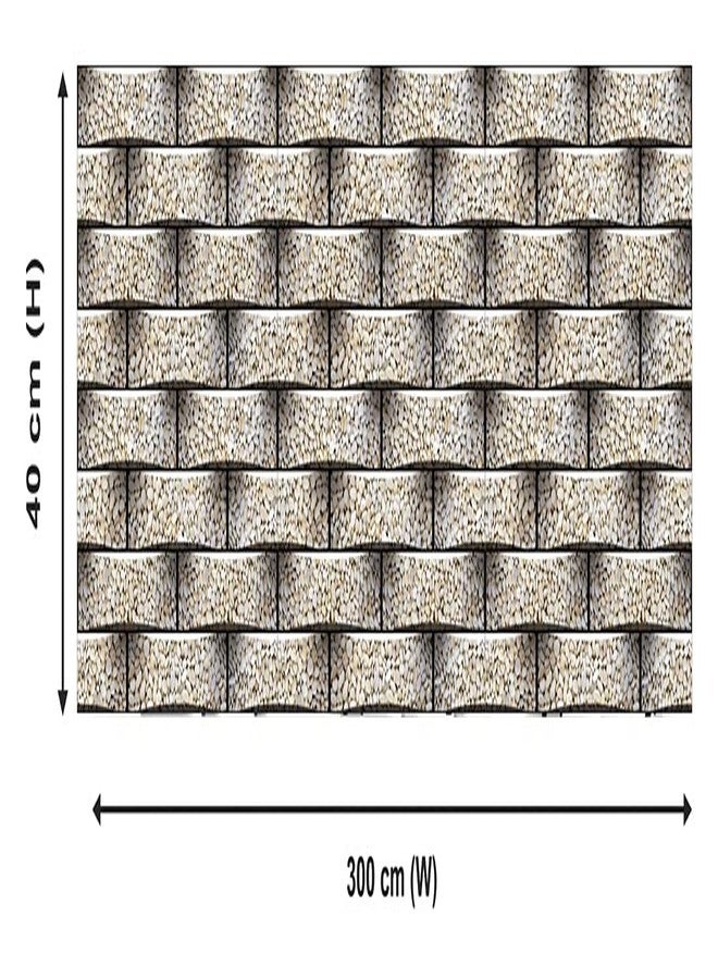 WallDaddy Self Adhesive Wallpaper Model (SmallStoneBrick) Bigger Size (40x300) cm for Bedroom, Drawing Room, Kids Room, Walls, Doors, Furniture etc - Image 2